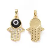 Brass Micro Pave Cubic Zirconia Pendants
