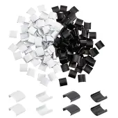 AHADEMAKER 200Pcs 2 Colors U Shape PVC Plastic Buckle for Edge Banding