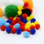 Mixed Round Wool Pom Pom Ball Craft Handmade DIY Bracelet Accessories