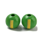 Printed Wood European Beads