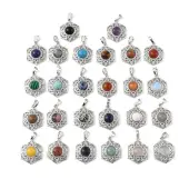 Natural & Synthetic Mixed Gemstone Pendants