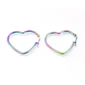 201 Stainless Steel Hoop Earrings