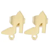 High-heeled Shoes Ion Plating(IP) 304 Stainless Steel Stud Earring Findings