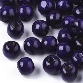 Dyed Natural Wood Beads