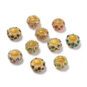 Alloy Rhinestone European Beads
