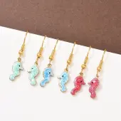 Ocean Series 304 Stainless Steel Enamel Dangle Earrings