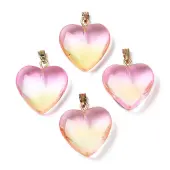 Two Tone Spray Painted Glass Pendants