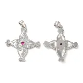 Brass Micro Pave Cubic Zirconia Pendants