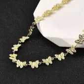Brass Butterfly Link Chain Necklaces