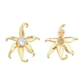 Cubic Zirconia Flower Stud Earrings