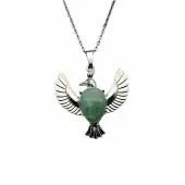 Peace Dove Water Droplet Crystal Necklace Pendant Fashion Ornament Simple Pendant