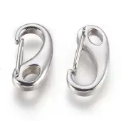 Non-Tarnish 304 Stainless Steel Push Gate Snap Keychain Clasp Findings