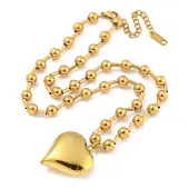304 Stainless Steel Heart Pendant Necklaces for Women