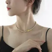 Natural Shoushan Stone Beaded Necklaces