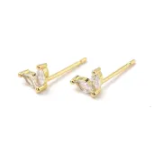 Cubic Zirconia Oval Stud Earrings