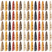70Pcs 7 Colors 2-Hole Wood Buttons