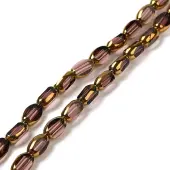 Electroplate Transparent Glass Beads Strands