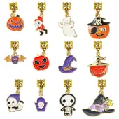 Halloween Alloy Enamel European Dangle Charms