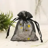 Organza Flower Printed Jewellery Storage Pouches