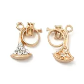 Rack Plating Alloy Rhinestone Pendants