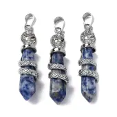 Natural Blue Spot Jasper Pendants
