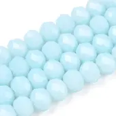 Opaque Solid Color Glass Beads Strands