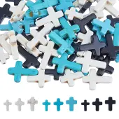 180Pcs 9 Styles Synthetic Turquoise Beads
