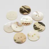 2-Hole Flat Round Shell Buttons