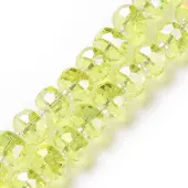 Electroplate Transparent Glass Beads Strands