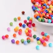 Solid Chunky Acrylic Ball Beads
