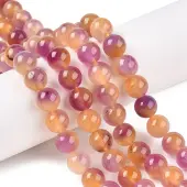 Dyed Natural White Jade Beads Strands