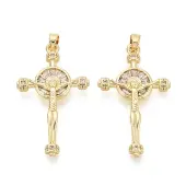 Religion Brass Micro Pave Cubic Zirconia Pendants
