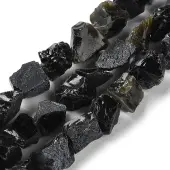 Raw Rough Natural Obsidian Beads Strands