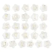 26Pcs 26 Styles Natural White Shell Flower Beads