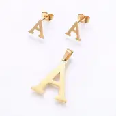 304 Stainless Steel Pendants and Stud Earrings Jewelry Sets