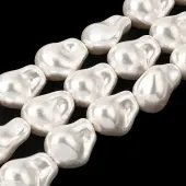 Electroplated Glass Pearl Beads Strands