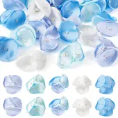 20Pcs 5 Style Silk Artificial Rose Flower Pendant