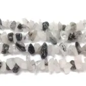 Natural Rutilated Quartz Chips Beads Strands