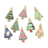 Christmas Theme Rack Plating Alloy Pendants