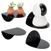 Acrylic Wall-Mounted Adhesive Camera Display Shelf with Iron Screw