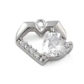 Brass Micro Pave Cubic Zirconia Pendants