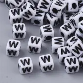 White Opaque Acrylic Beads