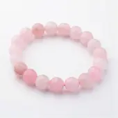 Natural Rose Quartz Stretch Bracelets