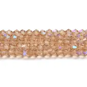 Transparent Electroplate Glass Beads Strands
