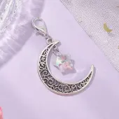 Alloy Moon & Glass Pendant Decorations
