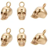 6Pcs Retro 304 Stainless Steel Pendants