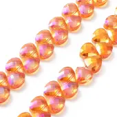 Electroplate Triangle Glass Beads Strands