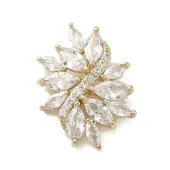 Brass Micro Pave Clear Cubic Zirconia Pendants