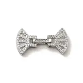 Brass Micro Pave Clear Cubic Zirconia Watch Band Clasps