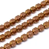 Electroplate Non-magnetic Synthetic Hematite Beads Strands